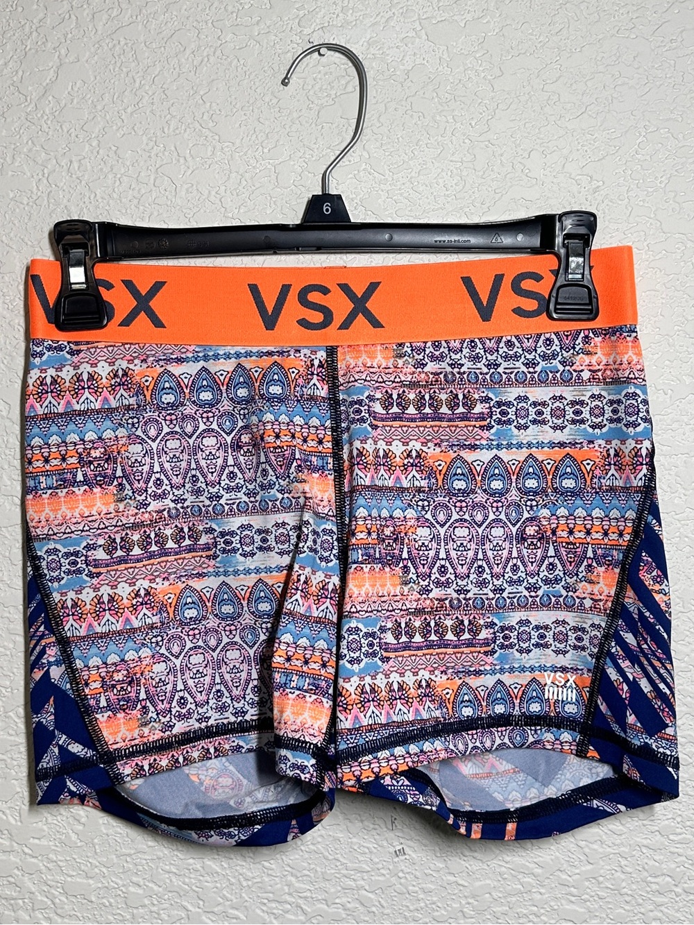 VSX Women’s Orange Waistband Multi-Pattern Athletic Shorts
